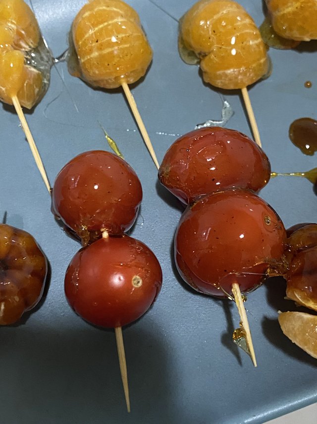 冰糖葫芦之圣女果！超级好吃哈哈哈