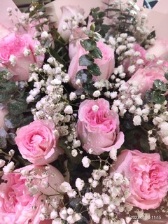花礼粉玫瑰花束太好看了吧