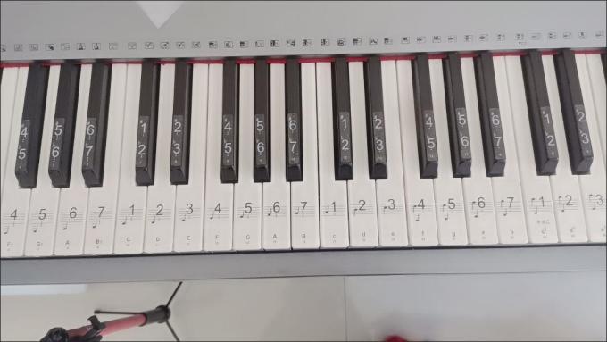 透明88键钢琴贴纸,五线谱简谱音符贴纸
