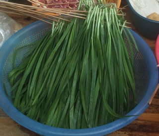 鲜嫩翠绿大韭菜串串