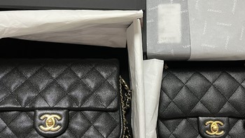 chanel23p爱心调节扣方胖子和23c荔枝牛皮大mini