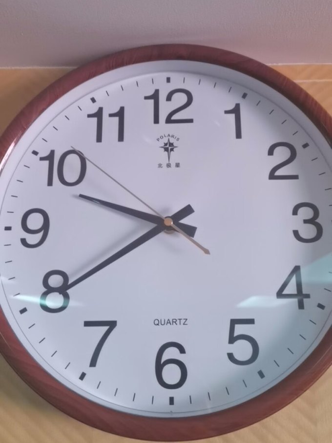 京东 北极星(polaris)挂钟创意时尚简约时钟石英客厅钟表13英寸7110