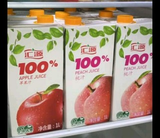 汇源100%果汁橙汁1Lx5盒浓缩果汁饮料整箱礼