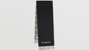 奢侈品 篇十：巴宝莉冬季双面羊绒围巾