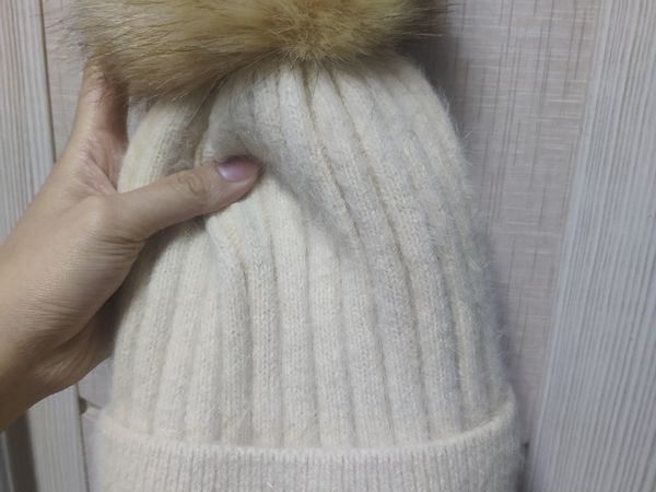 超可爱的毛绒毛线帽子