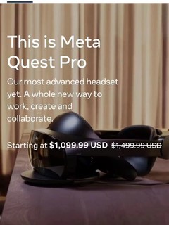 溃不成军？Meta Pro 头盔降价400美元