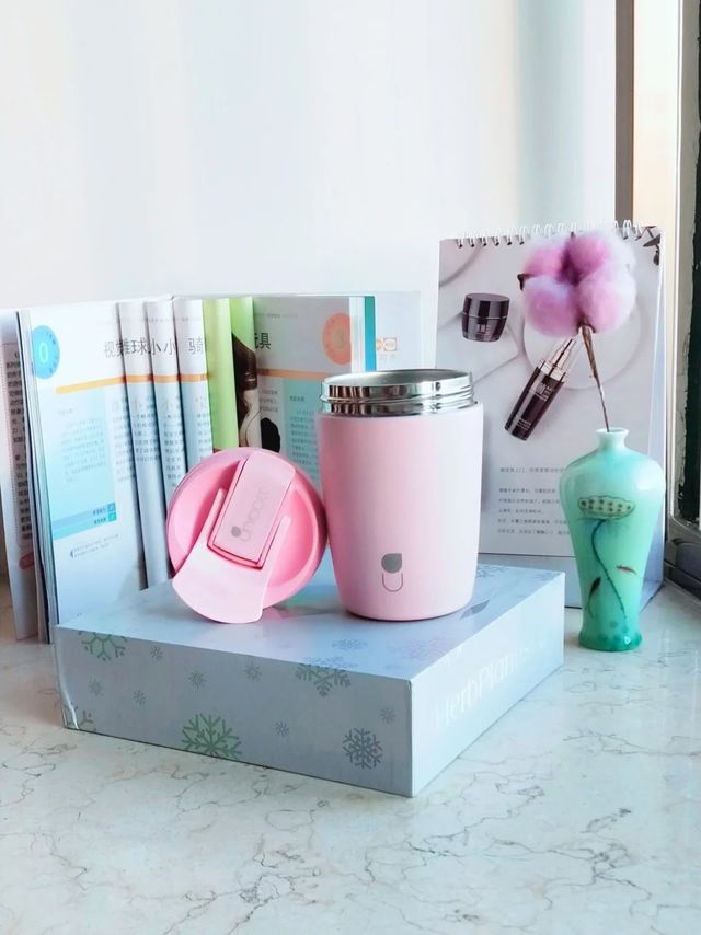 高颜值好物开箱~优道一盖两用咖啡保温杯