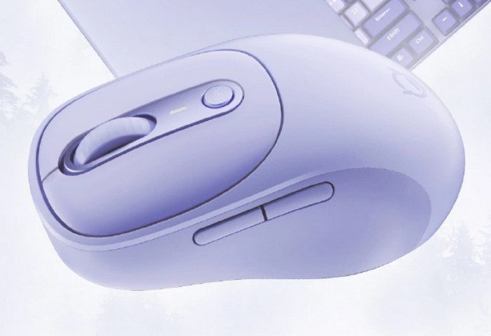 联想“烟霞紫”小新蓝牙无线鼠标 Plus，轻量化设计、静音、长续航