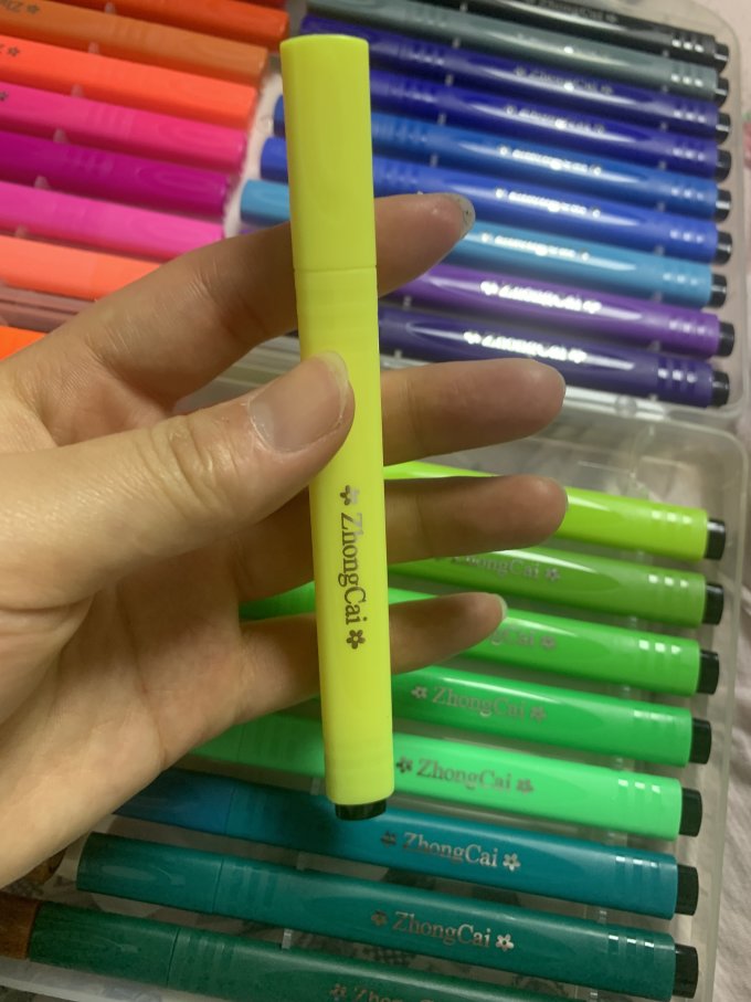 中彩981水彩笔 36色大容量可洗儿童画笔_什么值得买