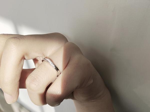 KADER纯银情侣戒指一对ins轻