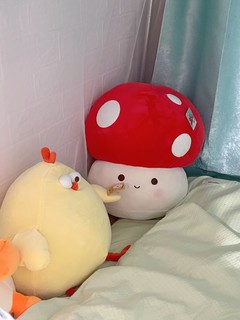好喜欢我的大蘑菇抱枕！好舒服