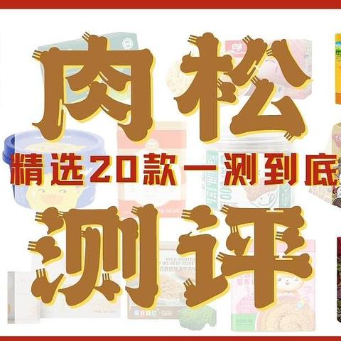 20款肉松超全测评！宝宝的健康下饭神器，究竟怎么选？