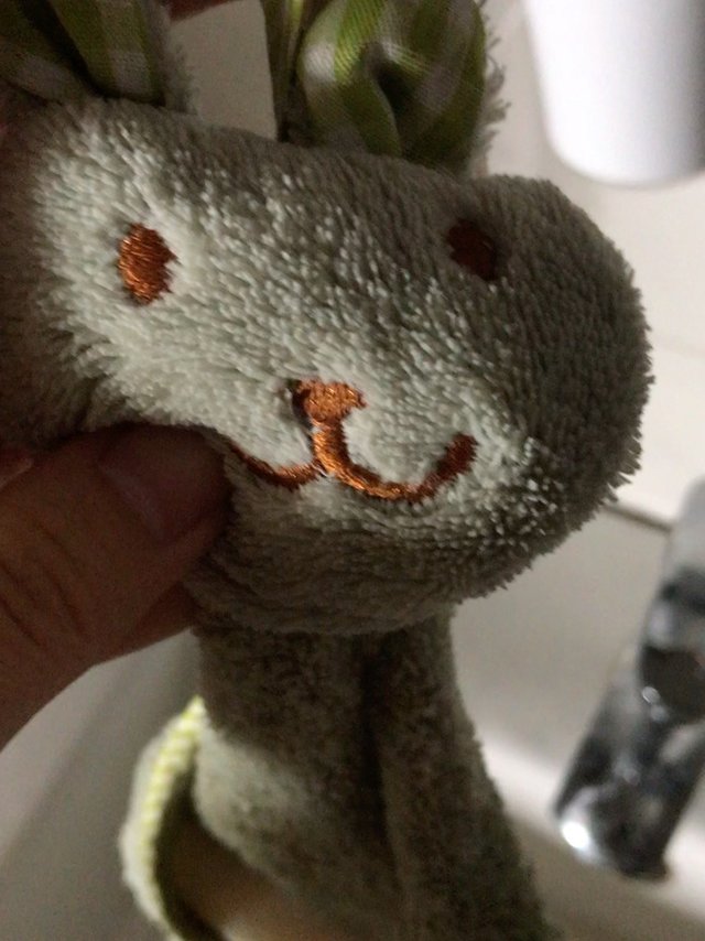 非常可爱绿色的擦手巾