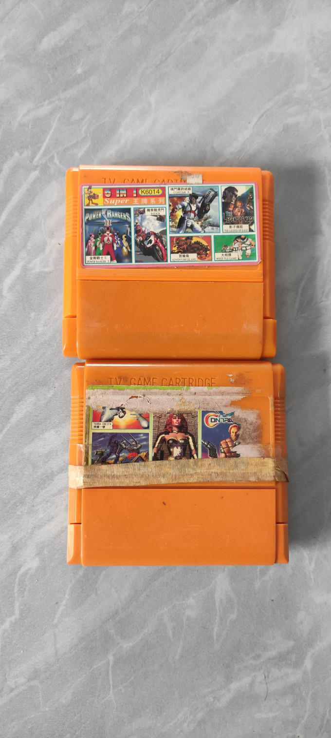 10 小霸王游戏机卡插卡合集黄卡家用红白机fc游戏卡高清8位经典卡老式