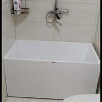 浪鲸（SSWW） 卫浴 一体成型独立式小户型浴缸成人家用洗澡泡澡池浴室沐浴独立水池水盆 1米独立式浴缸 