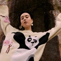毛衣控 篇二十七：2023春季新款，可爱熊猫羊毛毛衣