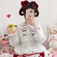 Lolita内搭｜平价好看的长袖提花棉衬衫