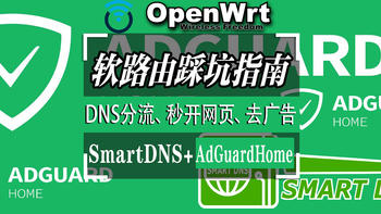 『软路由踩坑指南』 篇五：OpenWrt旁路由进阶篇SmartDNS+AdGuardHome设置DNS分流、秒开网页、去广告 