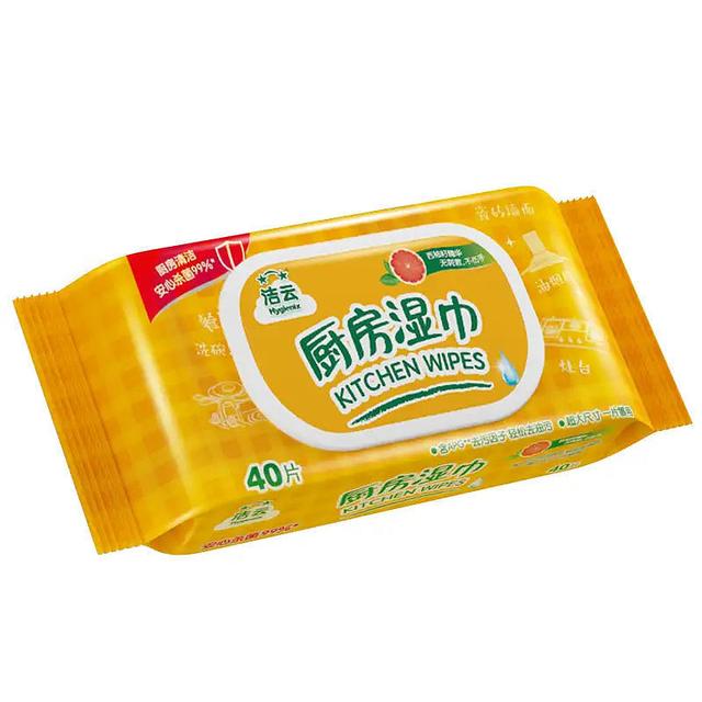 洁云厨房去油污湿巾，高效去污去菌