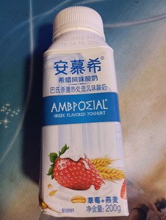 安慕希酸奶草莓燕麦希腊风味酸奶