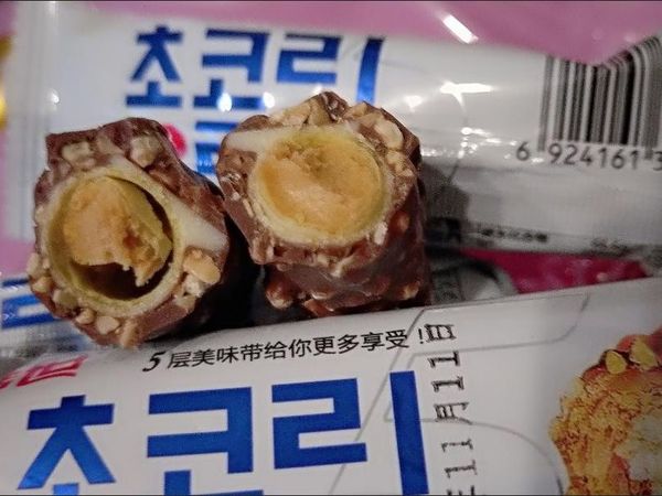 韩世花生巧克力棒1