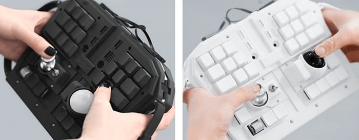 能折叠、带轨迹球/摇杆：dotBravo Co 发布 GrabShell 可变形多场景机械键盘