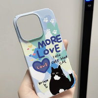 苹果 /iphone 菲林可爱爱心黑猫