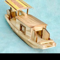 新款木船模型儿童玩具船工艺品摆件模型木制客船传统儿童玩具热卖