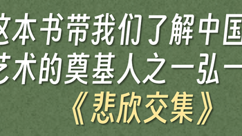 这本书带我们了解中国现代艺术的奠基人之一弘一法师《悲欣交集》