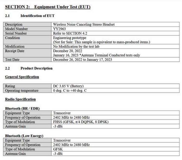 网传丨Sony 新一代“降噪豆”WF-1000XM5 通过认证，支持蓝牙5.3、aptX无损