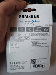 三星BAR+ USB3.1U盘写入56.22M有点慢啊…