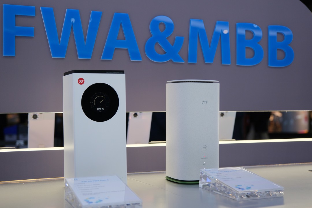MWC丨中兴还发布第五代 5G FWA，支持 WiFi 7、21Gbps 峰值速率