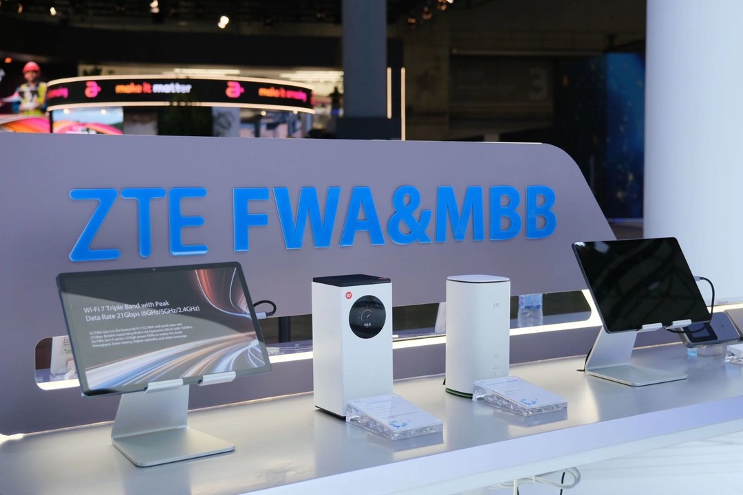 MWC丨中兴还发布第五代 5G FWA，支持 WiFi 7、21Gbps 峰值速率