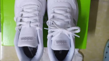 adidas阿迪达斯官方neo HOOPS女子「魔环」休闲运动板鞋小白鞋 白/镭射银 36(220mm)