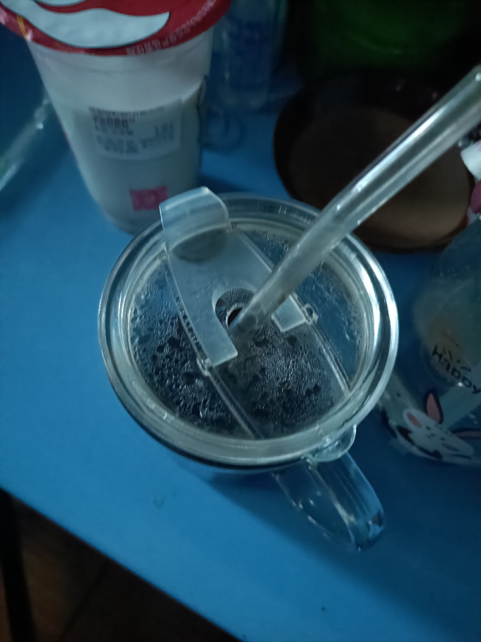 可爱玻璃刻度线水杯