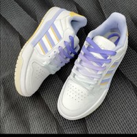 adidas阿迪达斯官方neo ENTRAP男女休闲篮球鞋板鞋小白鞋GX3814 白/鹅黄/浅紫 38(235mm)