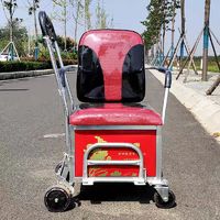 老人手推车横推万向轮拐弯方便可推可坐椅康