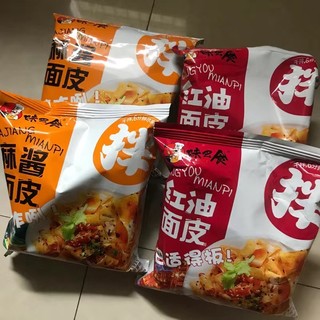 味巴食面皮红油麻酱荞麦110g*3袋非油炸方便