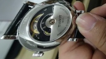 春日宝藏品挖掘。天梭(TISSOT)瑞士手表 魅时系列皮带机械男士手表T109.407.16.051.00