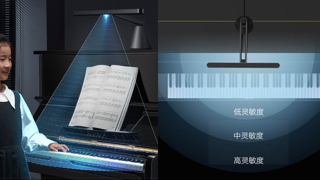 🔥新品众筹丨米家智能钢琴灯，一体式截光罩+雷达感应开关+米家APP智联