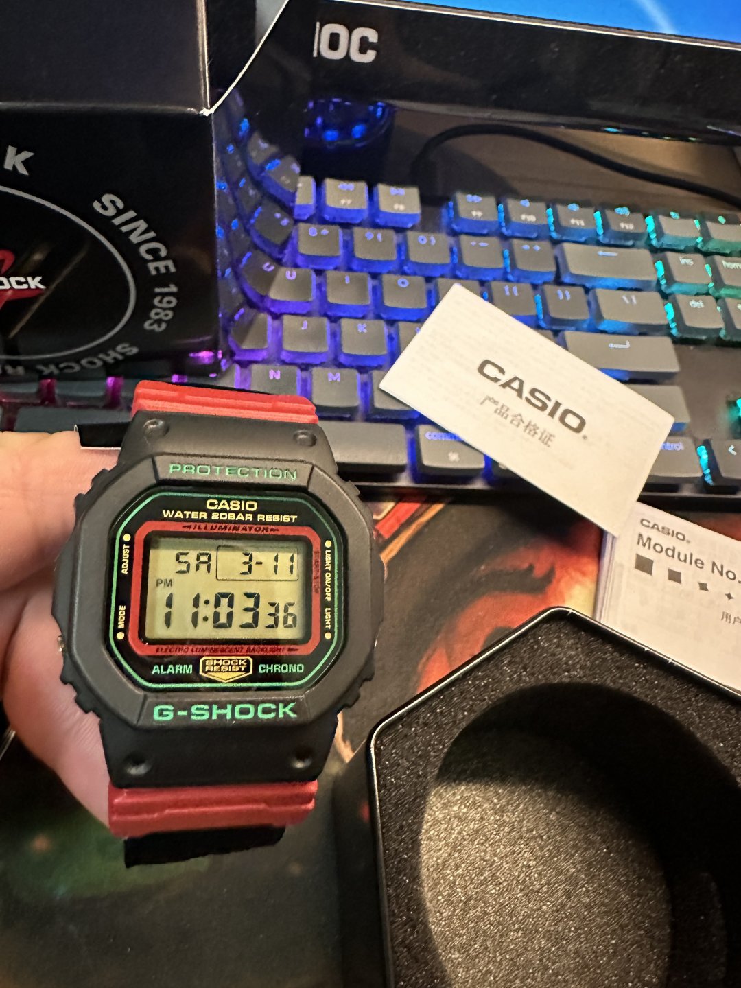 38秒到圣诞纪念版90卡西欧g-shock真值了