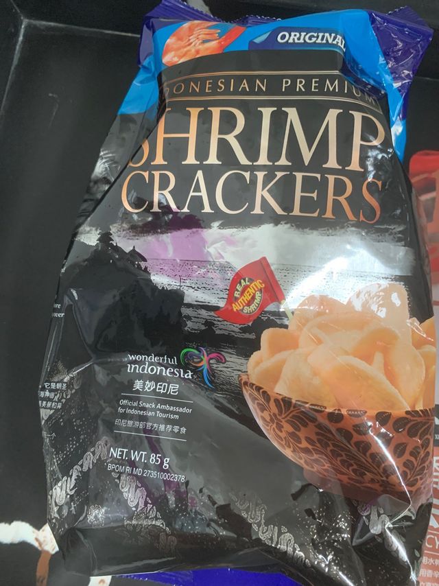 非常好吃的啪啪通进口虾片。