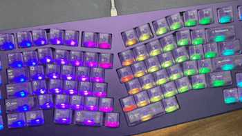 机械键盘测评 篇二十二：你是否需要一把 Alice 配列的人体工学机械键盘？Keychron Q10 暗紫色套件+佳达隆 CJ 轴测评体验