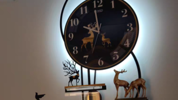 现代感爆棚的钟表，客厅里的百搭单品