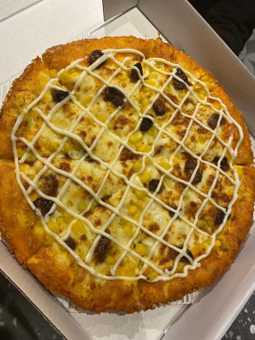 榴莲芒果披萨,一口下去,满满的幸福感