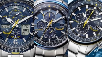 西铁城蓝天使手表，多功能多局电波手表，如今的市面上已经出现了多代共存的情况，解析其不同