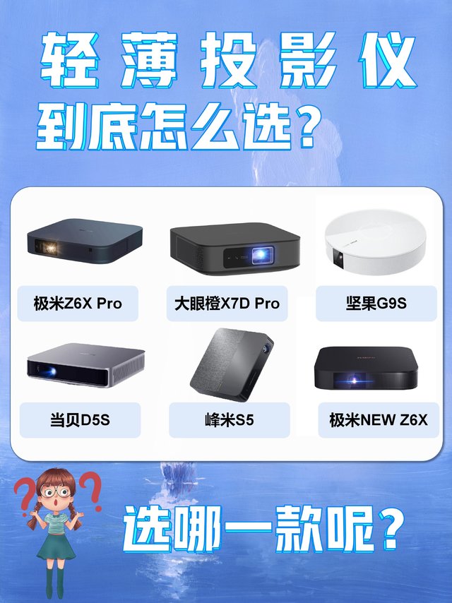 轻薄投影仪怎么选？参数对比一图看懂