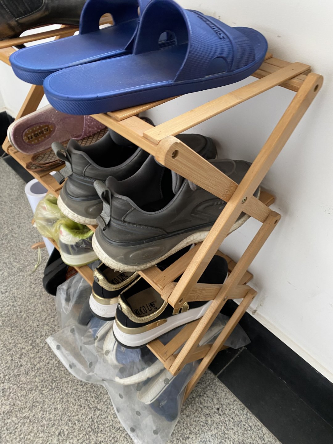 竹制折叠小鞋架,好用好看就选它