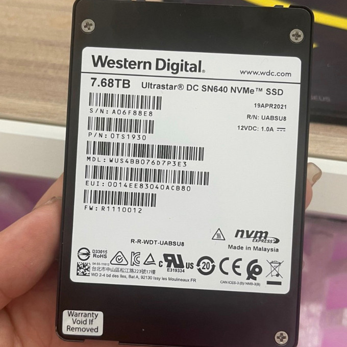 Western Digital SN640 7680GB 大容量 高速SSD-