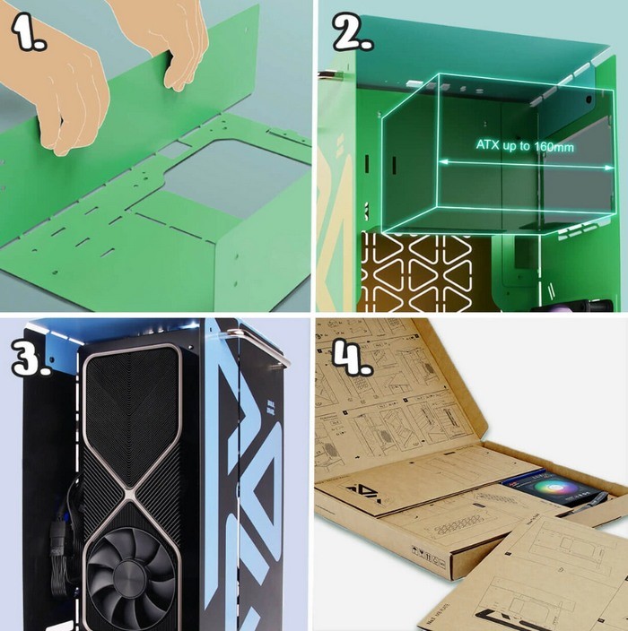 可折叠机箱！in Win迎广 发布创意 POC 机箱，折叠组装、ITX分舱结构